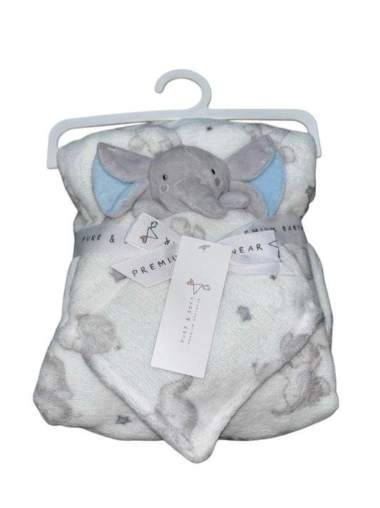 Soft baby blanket with matching comforter